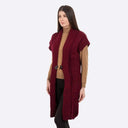 Women's Wool Long Aran Cardigan