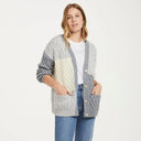 SuperSoft Merino Irish Oversized Patchwork Cardigan Front View Gaelsong
