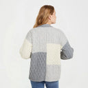 SuperSoft Merino Irish Oversized Patchwork Cardigan Back View Gaelsong
