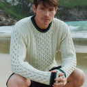 Aran Style Merino Wool Fisherman Sweater Lifestyle Gaelsong