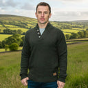 Men's Wool Blend Button Up Galway Sweater Gaelsong