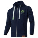 Shamrock Embroidery Irish Zippered Hoodie Side View Gaelsong