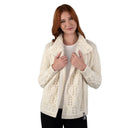 Merino Wool Side Zip Aran Knit Cardigan White Gaelsong