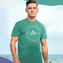 Irish Ocean Green Shamrock Print T-Shirt Gaelsong