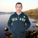A30069 Retro Irish Hooded Sweatshirt - Navy Gaelsong