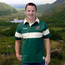 A30074 Men's Embroidered High Cross Celtic Rugby Shirt in Green Colour
