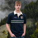A30075 NAVY Colour Retro Style Ireland Rugby Polo Shirt Gaelsong