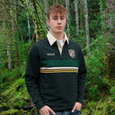 A30078NAVY Ireland Crest Retro Irish Rugby Jersey Gaelsong