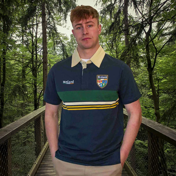 Vintage Designed Embroidered Ireland Rugby Polo Shirt