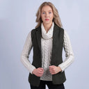 A40111 Ladies Tweed Vest Studio Front Gaelsong