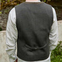 Buttoned Irish Wool Tweed Vest