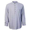 A60128 Grey Double Stripe Flannel Grandfather Shirt  Gaelsong
