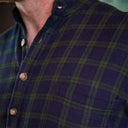 A60131 Scottish Tartan Designed Men's Flannel Nightshirt Close Up Gaelsong
