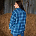 A60155 Women's Douglas Clan Tartan Fleece Lined Shirt Back View Gaelsong
