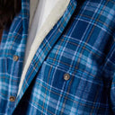 A60155 Women's Douglas Clan Tartan Fleece Lined Shirt Close Up Gaelsong
