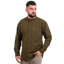 Men's Traditional Granddad Shirt in Brown Studio Gaelsong