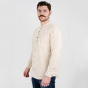 Traditional Collarless Irish Granddad Shirt - Ivory  Gaelsong