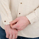 Traditional Collarless Irish Granddad Shirt - Ivory  Gaelsong