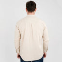 Traditional Collarless Irish Granddad Shirt - Ivory Back View Gaelsong