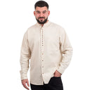 Traditional Collarless Irish Granddad Shirt - Ivory Gaelsong