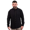 Irishman's Homespun Designed Granddad Shirt - Black Gaelsong