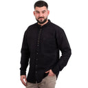 Irishman's Homespun Designed Granddad Shirt - Black Color Gaelsong