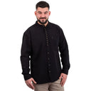 Irishman's Homespun Designed Granddad Shirt - Black Front View  Gaelsong