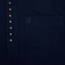 Men's Collarless Irish Grandfather Shirt - Navy Color Front View Gaelsong