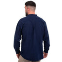 Men's Collarless Irish Grandfather Shirt - Navy Color Back View Gaelsong