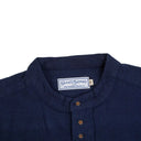 Men's Collarless Irish Grandfather Shirt - Navy Color Studio Gaelsong