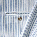 Women's Irish Collarless Grandad Shirt - Ivory Stripe Front Gaelsong