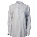 Striped Men's Irish Grandfather Shirt - Ivory
