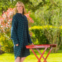 Women's Blackwatch Tartan Cotton Flannel Nightshirt Lifestyle side view Gaelsong