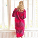 Red Royal Stewart Tartan Flannel Pyjamas Lifestyle Back View  Gaelsong