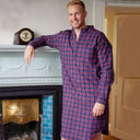 A60200 Men's Irish Grandfather Nightshirt - Navy Overcheck Gaelsong