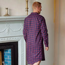 A60200 Men's Irish Grandfather Nightshirt - Navy Overcheck Back Side Gaelsong