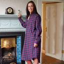 A60201 Ladies Cotton Flannel Nightshirt - Navy Overcheck Lifestyle Gaelsong