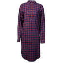 A60201 Ladies Cotton Flannel Nightshirt - Navy Overcheck Studio Gaelsong
