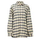 A60213 Mens Fleece Lined Flanne Shirt Green Navy Check Studio Gaelsong
