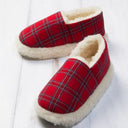 A80009 Woolen Royal Stewart Tartan Slippers Side View Gaelsong