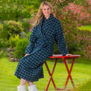 A90029 Women's Irish Cotton Flannel Nightrobe- Blackwatch Tartan Design Gaelsong
