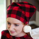Flannel Irish Ladies Nightcap - Red Plaid  Lifestyle Gaelsong
