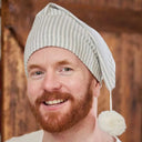 Flannel Men's Sleeping Nightcap - Green Stripes Gaelsong

