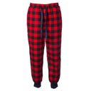 A90070 Fleece Men's Tartan Pajama Pants - Black/Red Check Studio Gaelsong