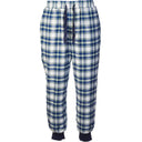 A90072 Fleece Men's Tartan Pajama Pants - Blue Check Studio Gaelsong
