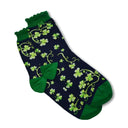 A90076 LADIES Irish Shamrock Socks in Navy Gaelsong
