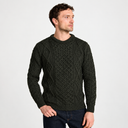 Men's Heavyweight Traditional Aran Wool Sweater