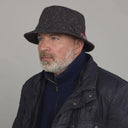 B10030 Walking Hat with Feather Dark Grey Gaelsong
