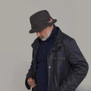 B10030 Walking Hat with Feather Dark Grey Gaelsong
