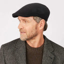 B10078  BLACK Gents Irish Tweed Driving Cap Lifestyle Gaelsong